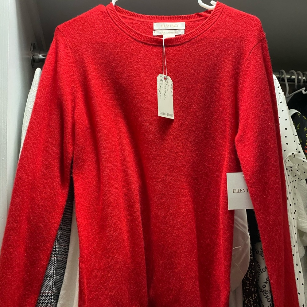 100% Cashmere Red Sweater